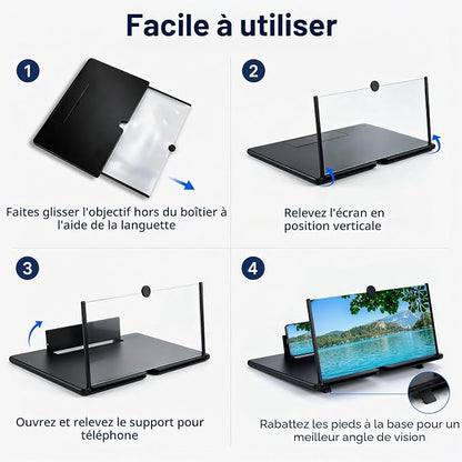Loupe d’écran 14 pouces 3D pour smartphone – Agrandisseur  vidéos
